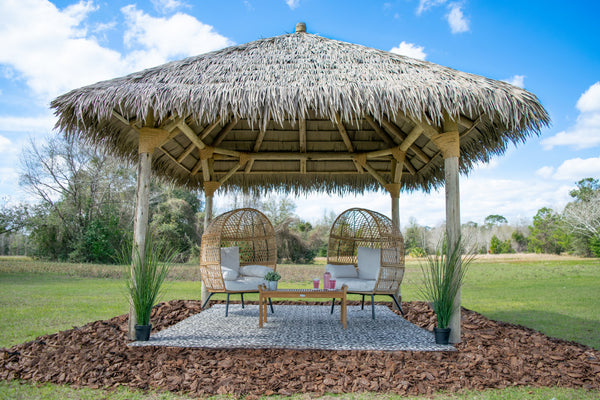 Palapas Tiki Hut Kit CUSTOM SIZES FIJI THATCH ROUND HUT